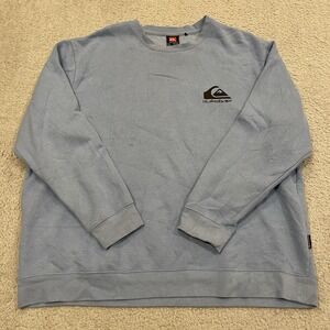 Quiksilver Sweatshirt Mens 2XL Blue Fleece Crewneck Casual Skate Surf